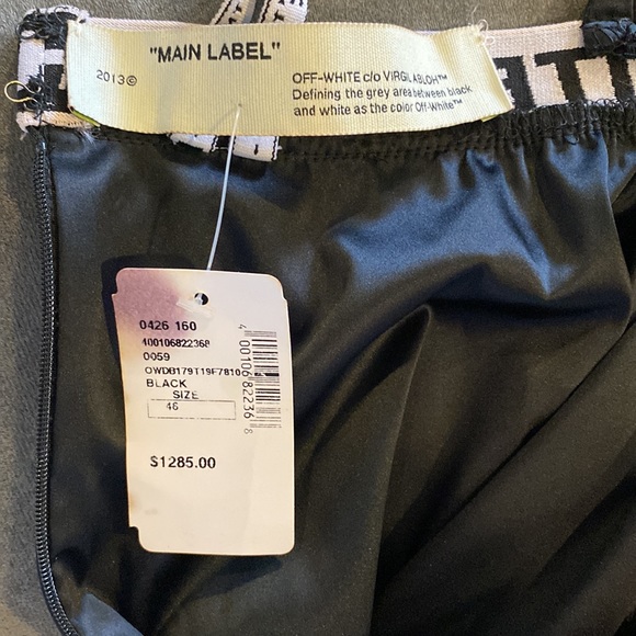 ✨HP✨Off-White Black Satin Dress - Main Label - Picture 10 of 12